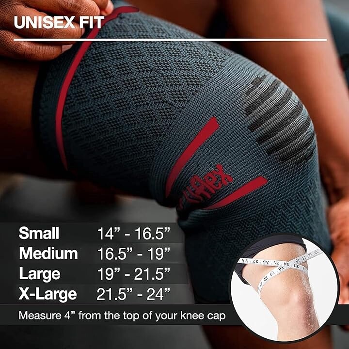 UFlex Knee Compression Sleeve Support for Women & Men, New In Package