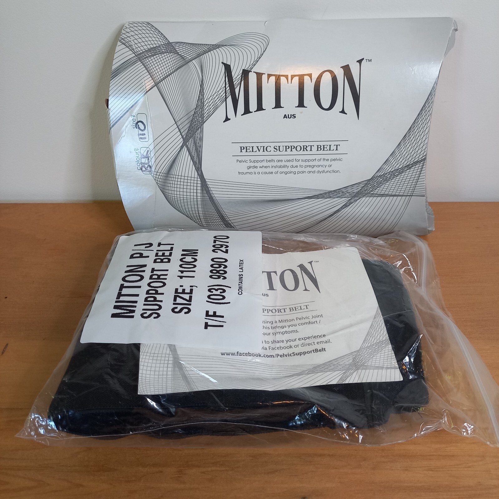 Mitton Pelvic Support Belt Size 110cm Black Designed & Made In Australia