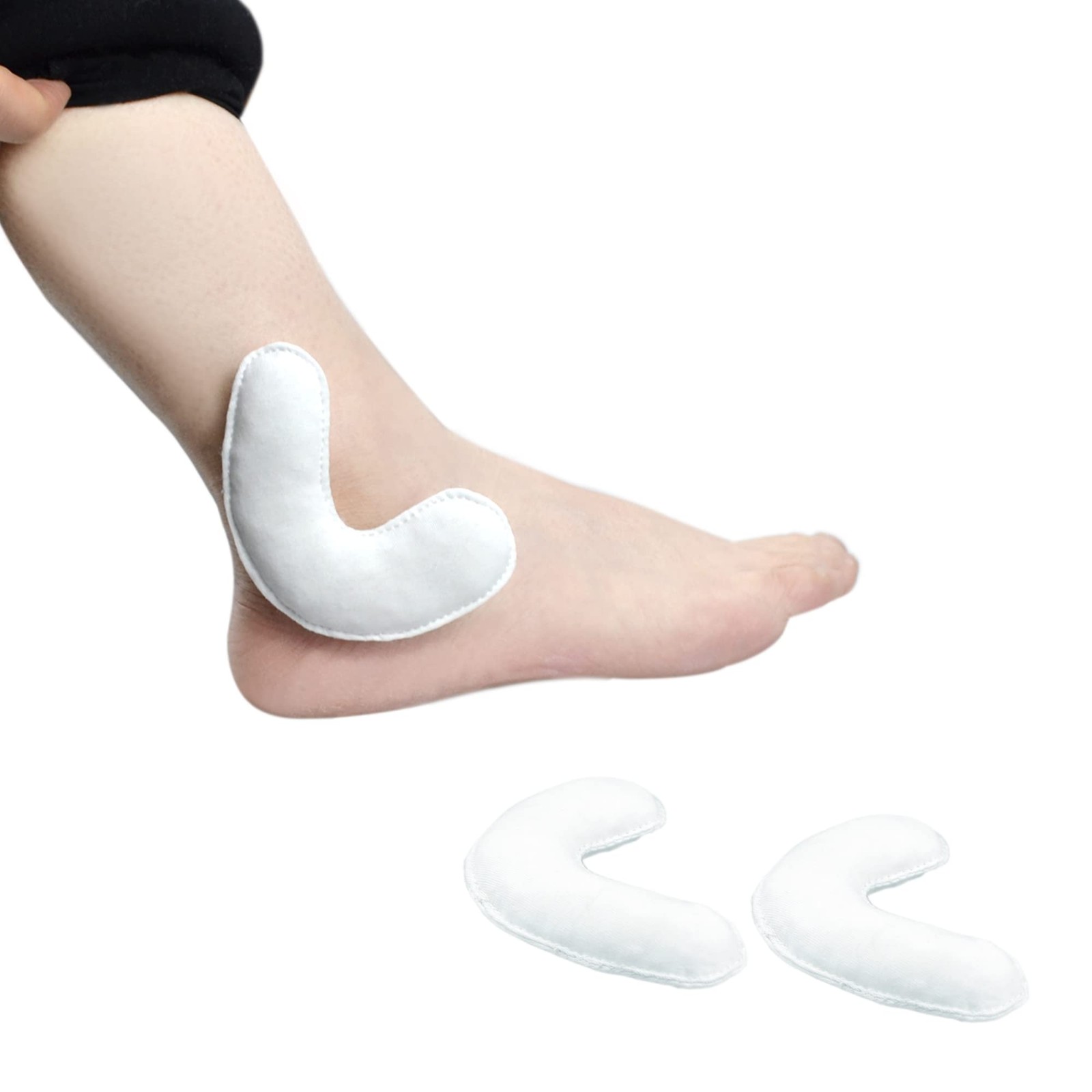 2 Pack Malleolus Pressure Pads Boots Ankle Malleolar Protection White