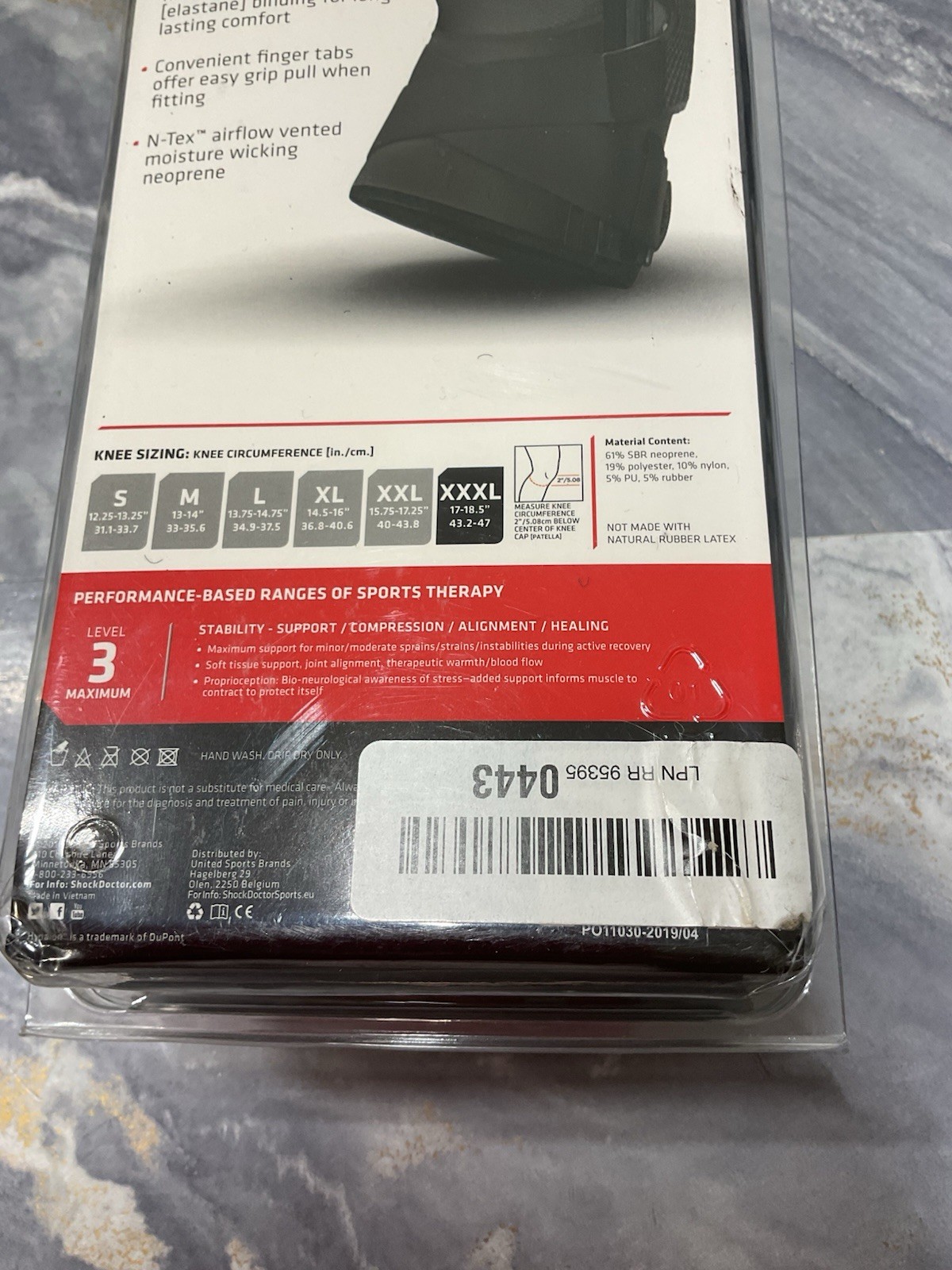 Shock Doctor Ultra Knee Brace #875 XXXL
