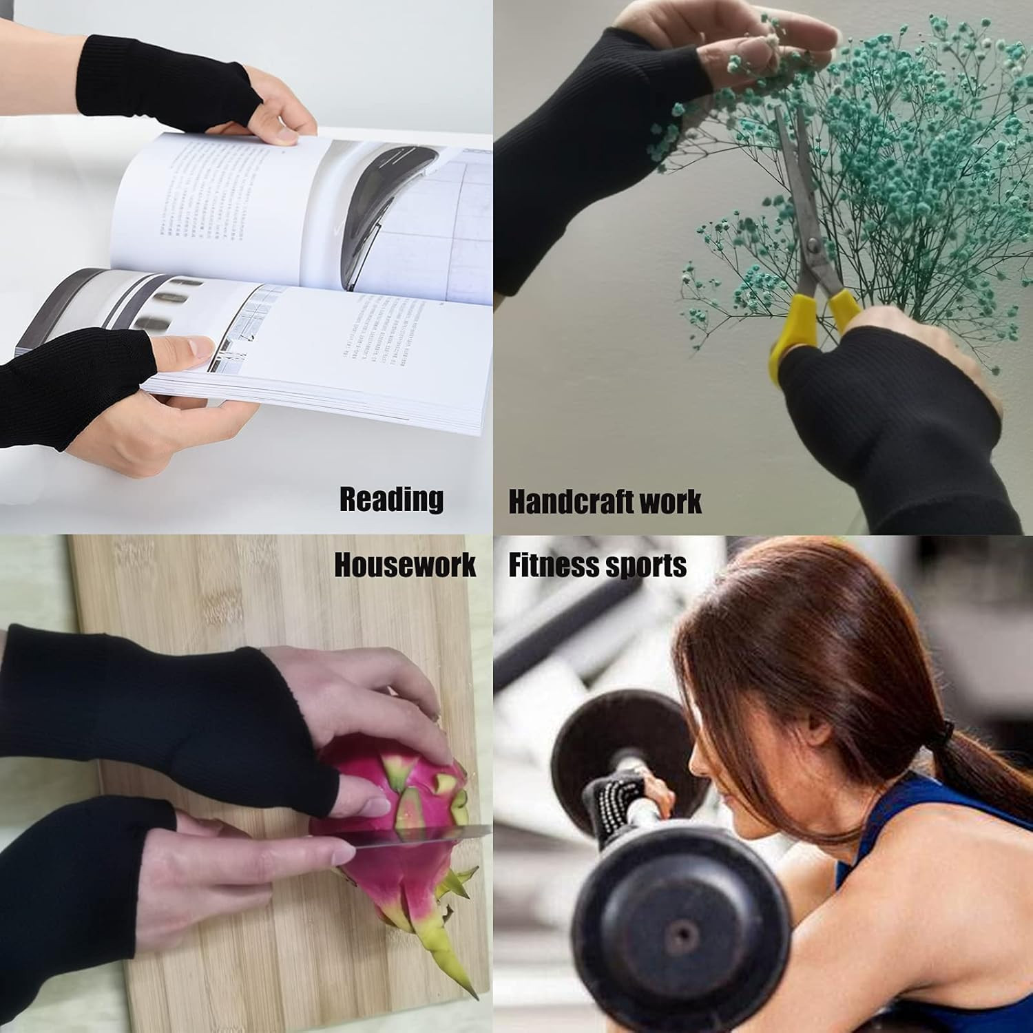 Wrist Thumb Support Compression Gloves (1 Pair), Breathable Wrist Brace Compr…