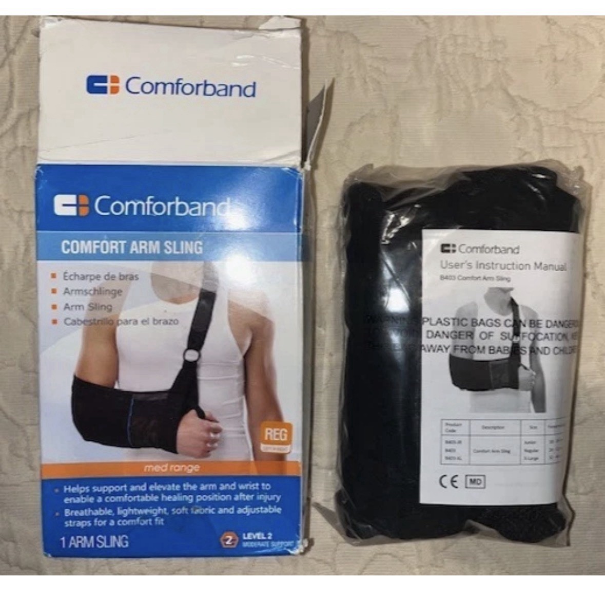 COMFORTBAND COMFORT ARM SLING Left or Right Regular LEVEL 2 SUPPORT NEW No Box