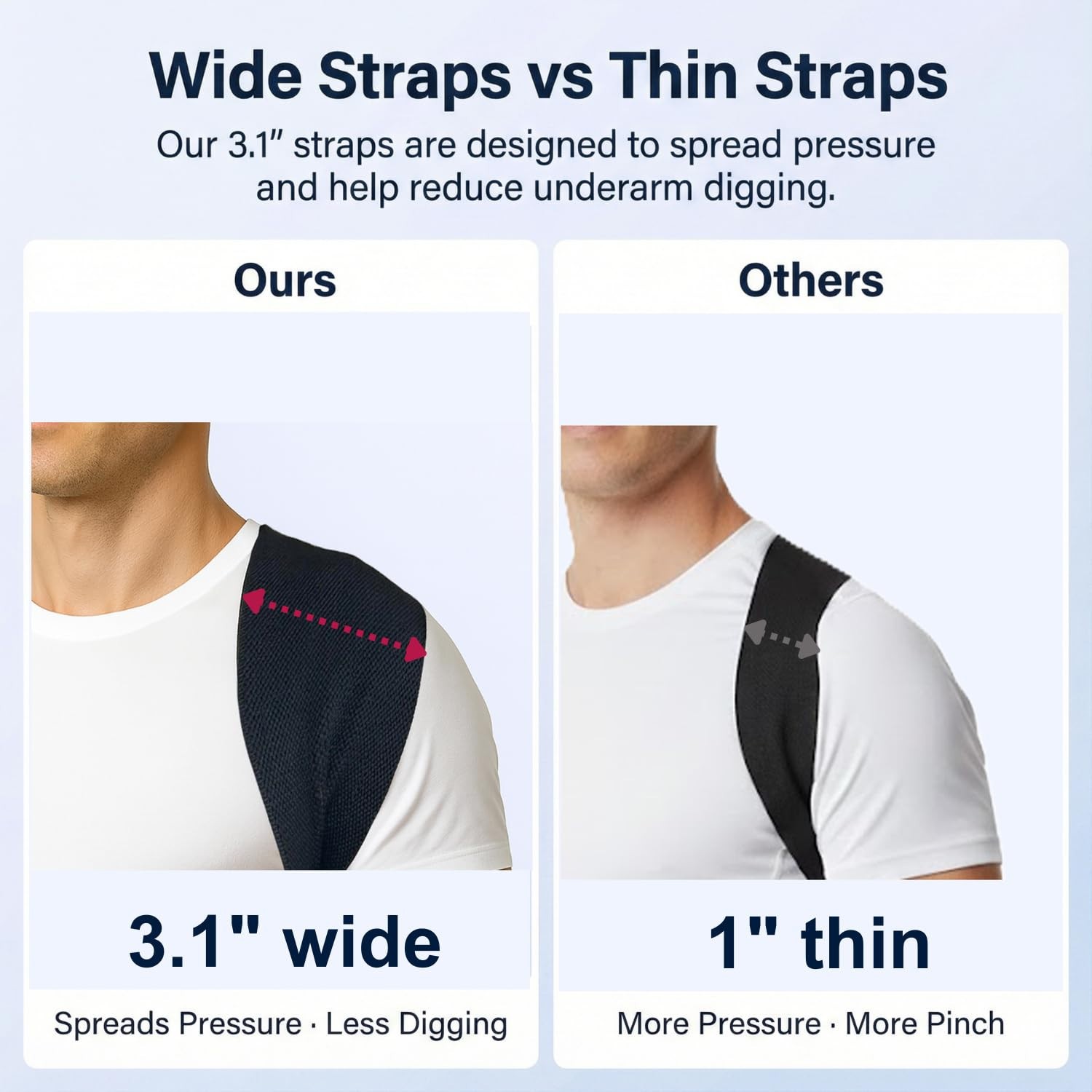 Back Posture Corrector Brace Back-Anchored Shoulder Support Unisex XS/S