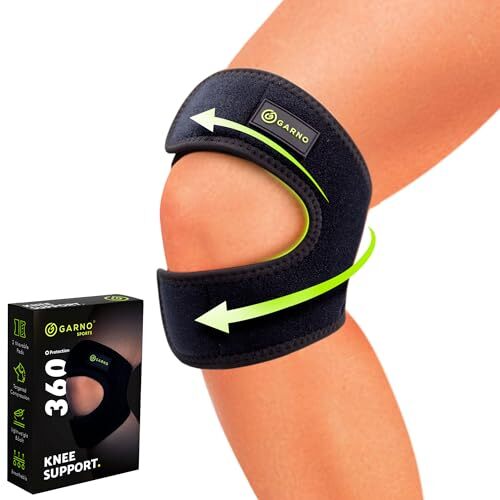 Knee Brace Plus Size Dual Patella Tendon Support Strap Adjustable Neoprene St…