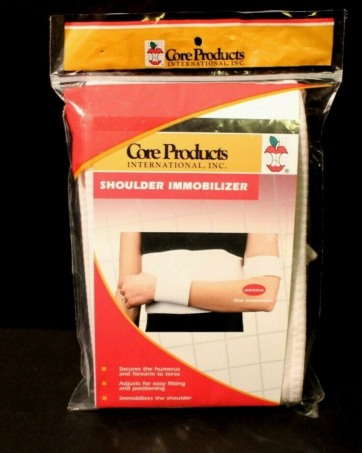 SHOULDER IMMOBILIZER Universal Adjustable Strap Mesh Arm Elbow Belt Band White