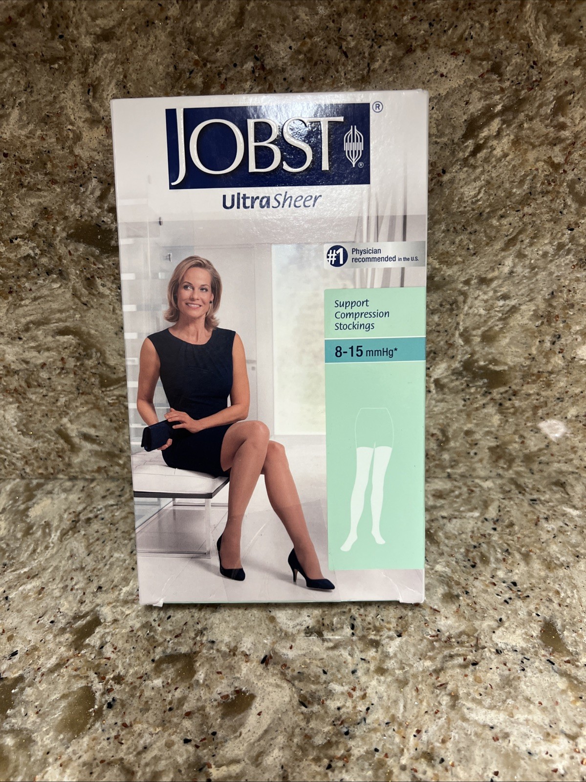 Womens Compression Thigh Stockings 8-15 mmhg Supports Jobst UltraSheer XL BLK