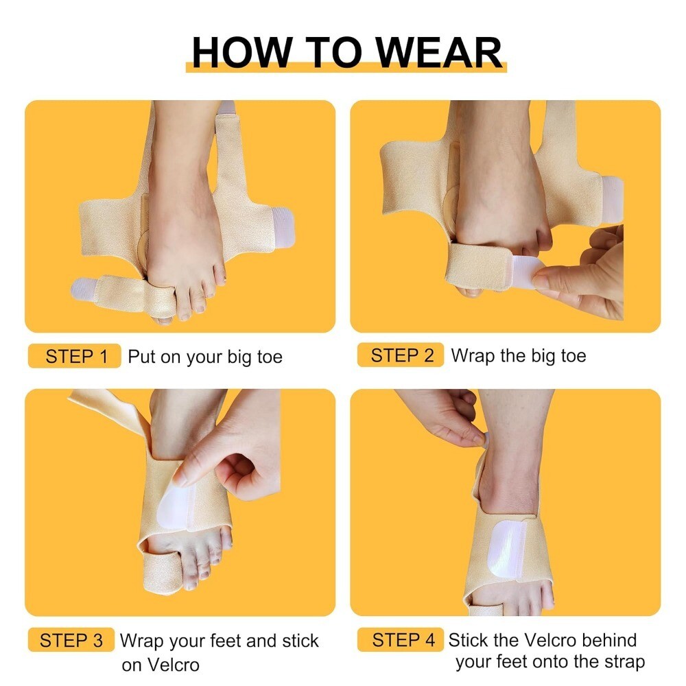 FOSVBEY 1-3Pairs Bunion Corrector for Women Men Orthopedic Hallux Valgus Splint