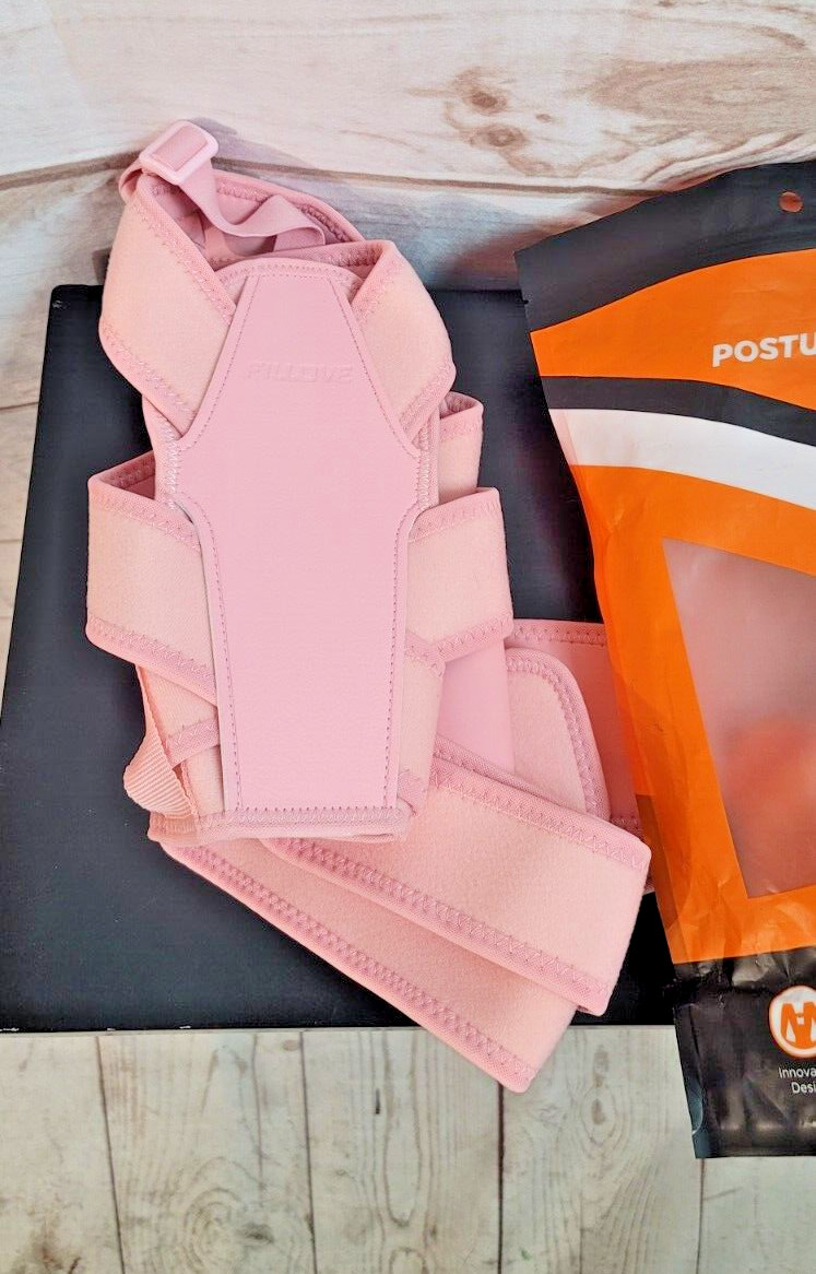 NEW ~ FILLOVE Posture Corrector Magnetic Therapy Back Support Adjustable ~ L/XL