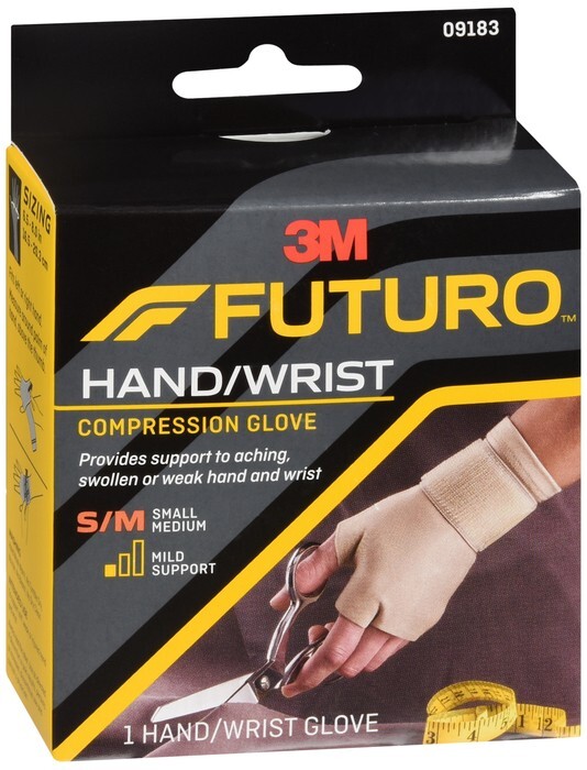 FUTURO Hand/Wrist Compression Glove Mild Small/Medium 1 EA