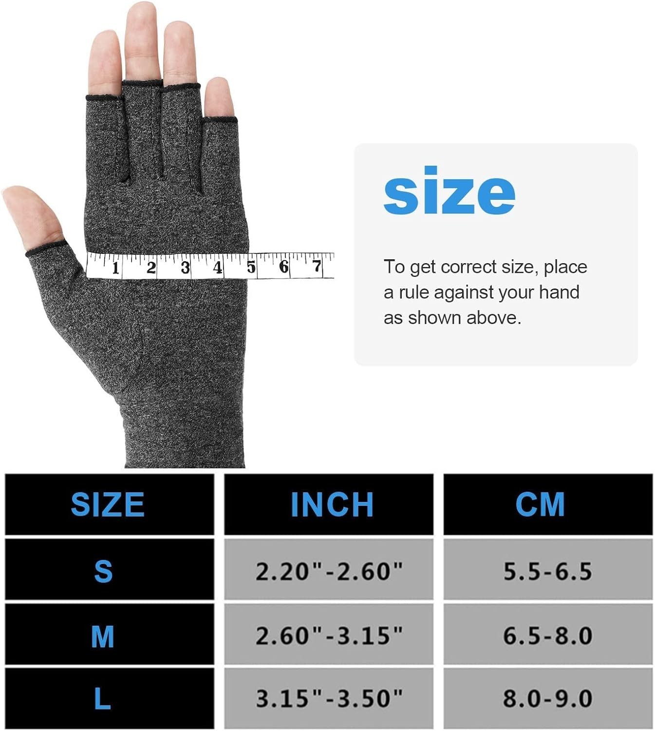 Arthritis Compression Gloves Relieve Set of Two Size Small