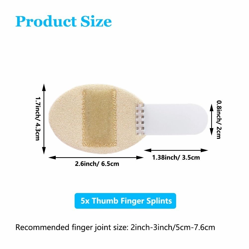 Thumb Finger Splints – Trigger Finger Brace for Pain Relief (5Pcs)