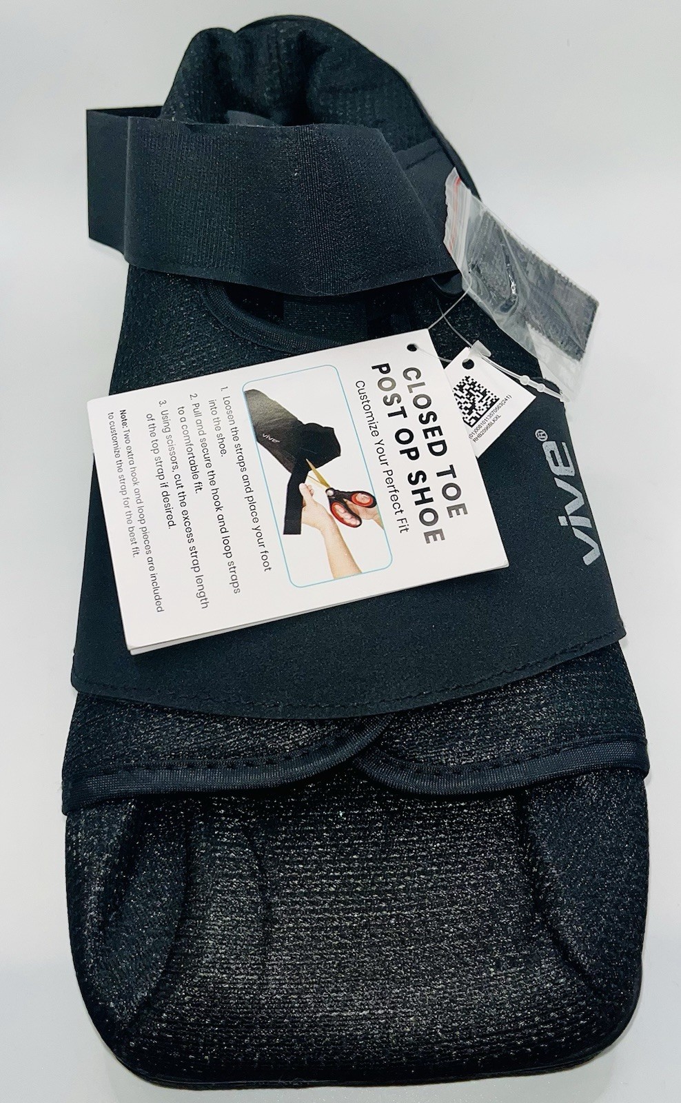 VIVE Closed Toe Post Op Shoe / Square Toe – Light Weight Right/Left, Unisex. XL