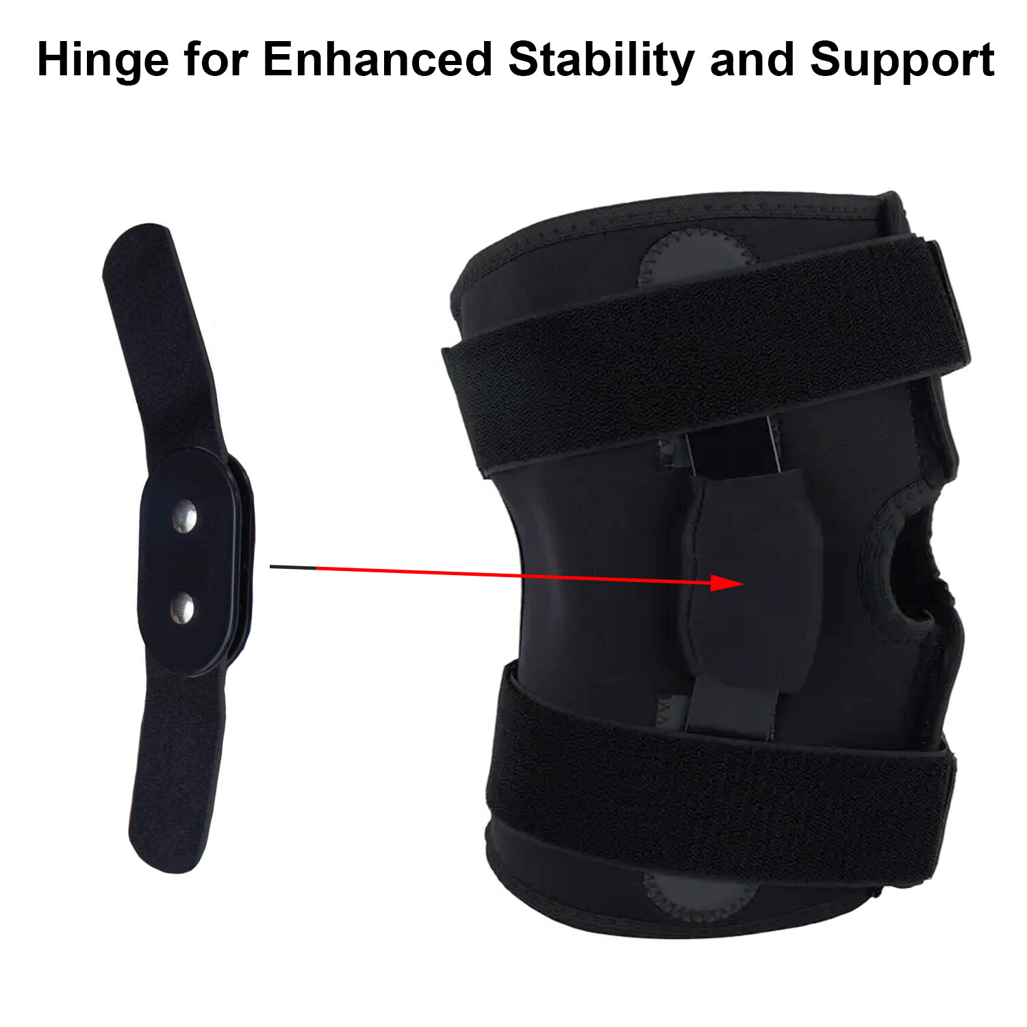 Hinged Knee Brace for Men Women Support Swollen ACL with Wrist Wraps Pair