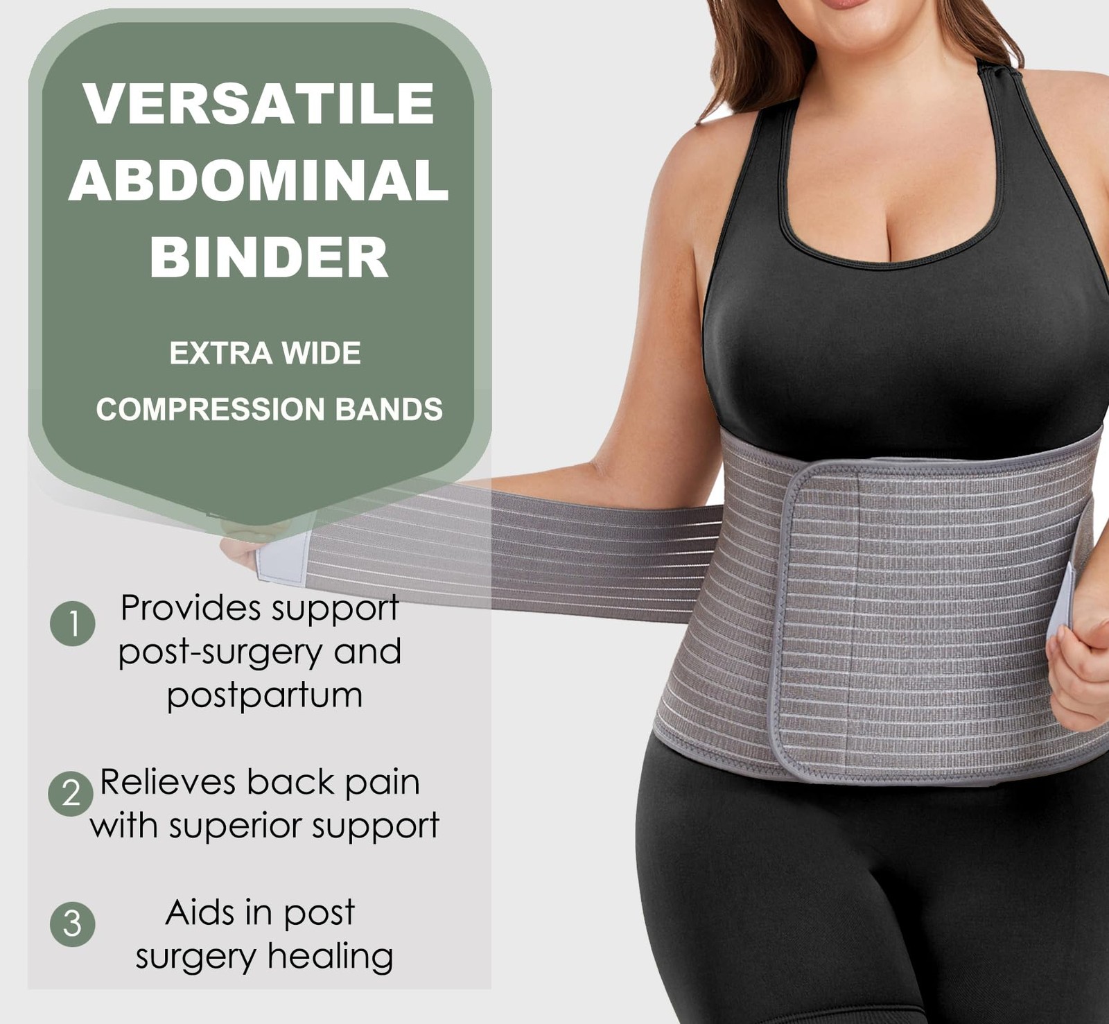 Abdominal Binder Post Surgery – Postpartum Belly Band Wrap | Post C Section B…