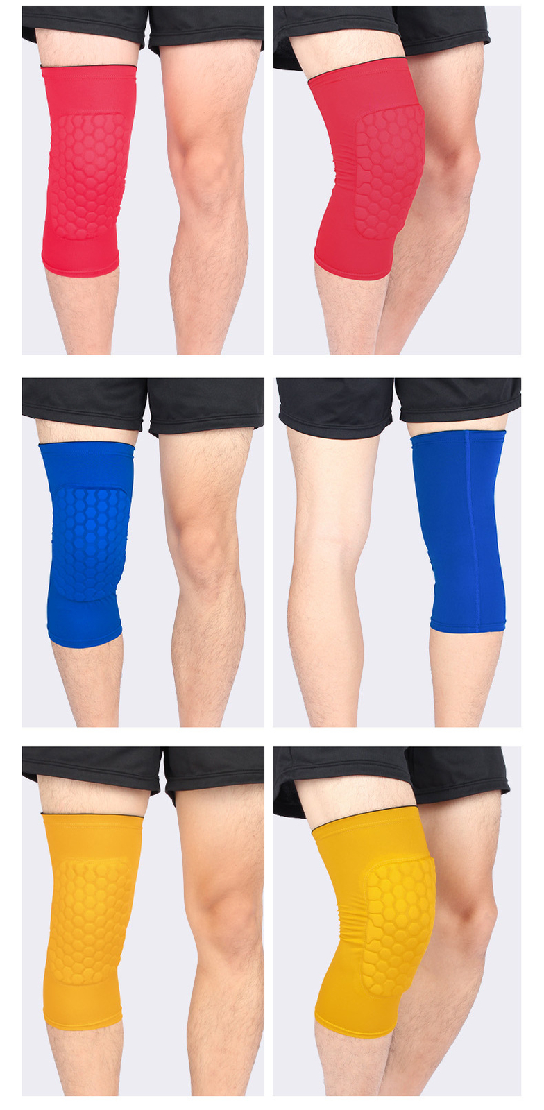 Crashproof Protective Gear Youth Men Basketball Knee Pads Compression Leg Sleeve
