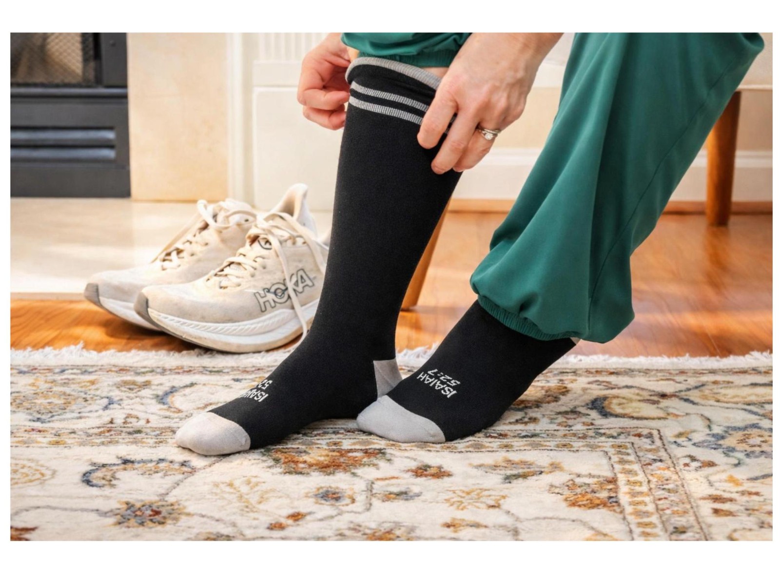 3-Pack Black Knee High Compression Socks Women Men 15-20 mmHg Running Nurses