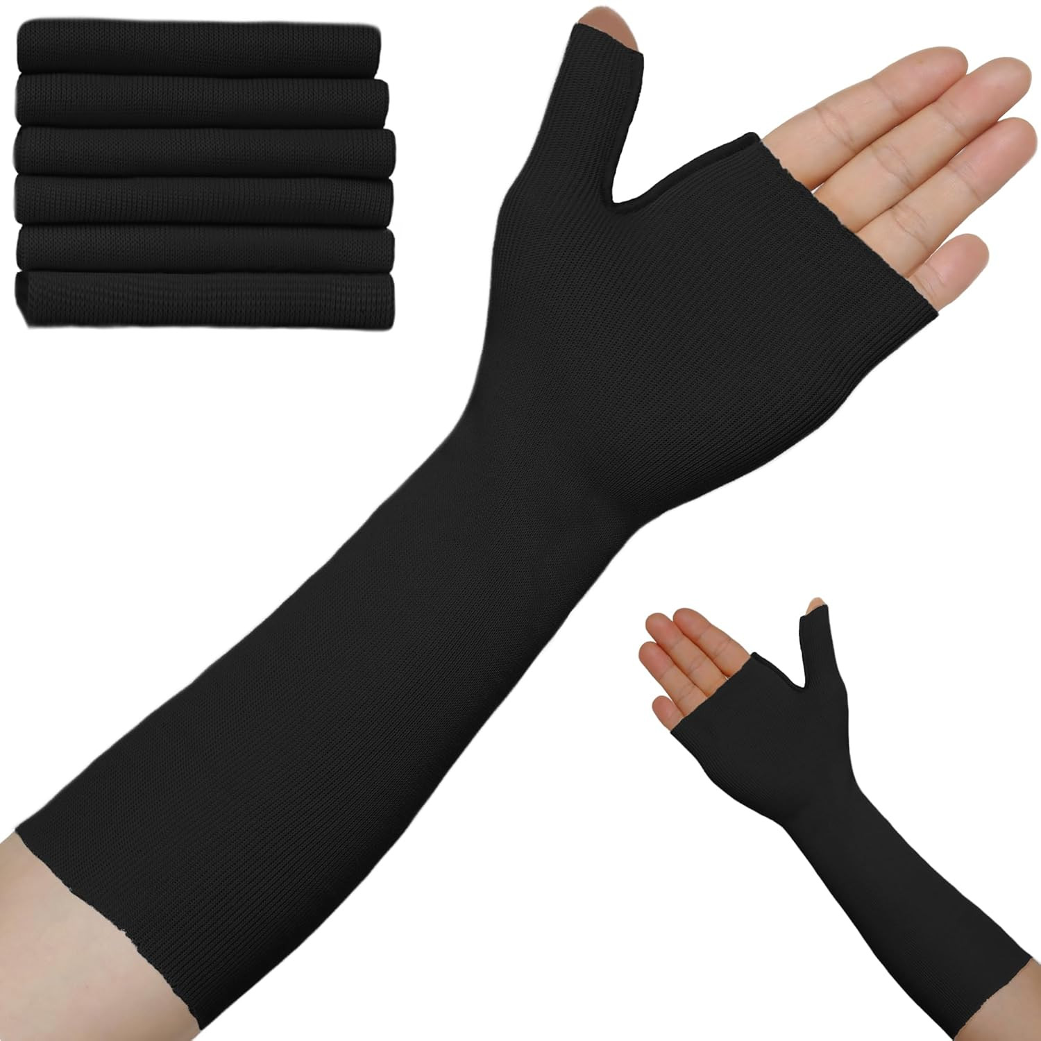 Hand Socks for Splint (Pack of 6),Thin Stockinette Tubing for Arm,Wrist Brace wi