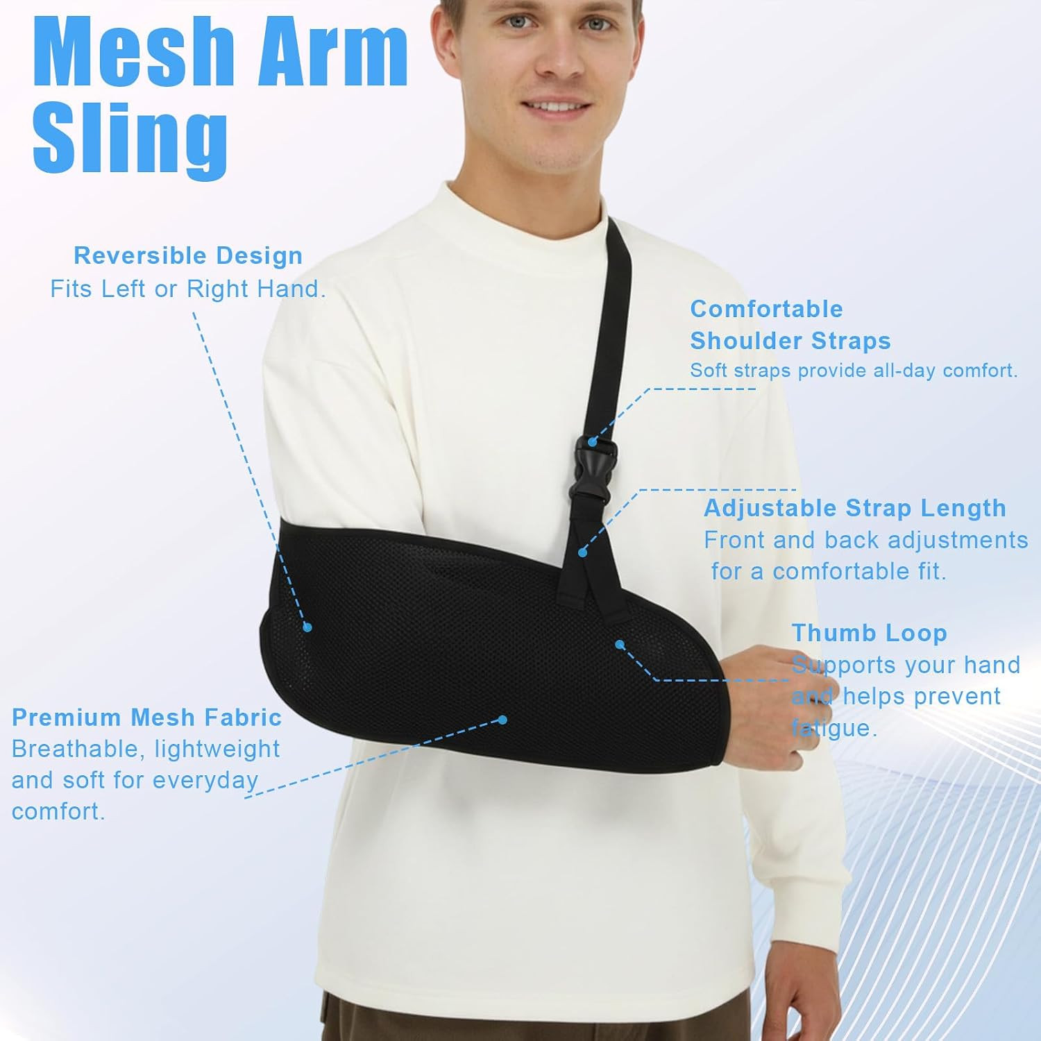 Arm Shoulder Sling Medical Shoulder Immobilizer, Arms Brace, Black | for Men …