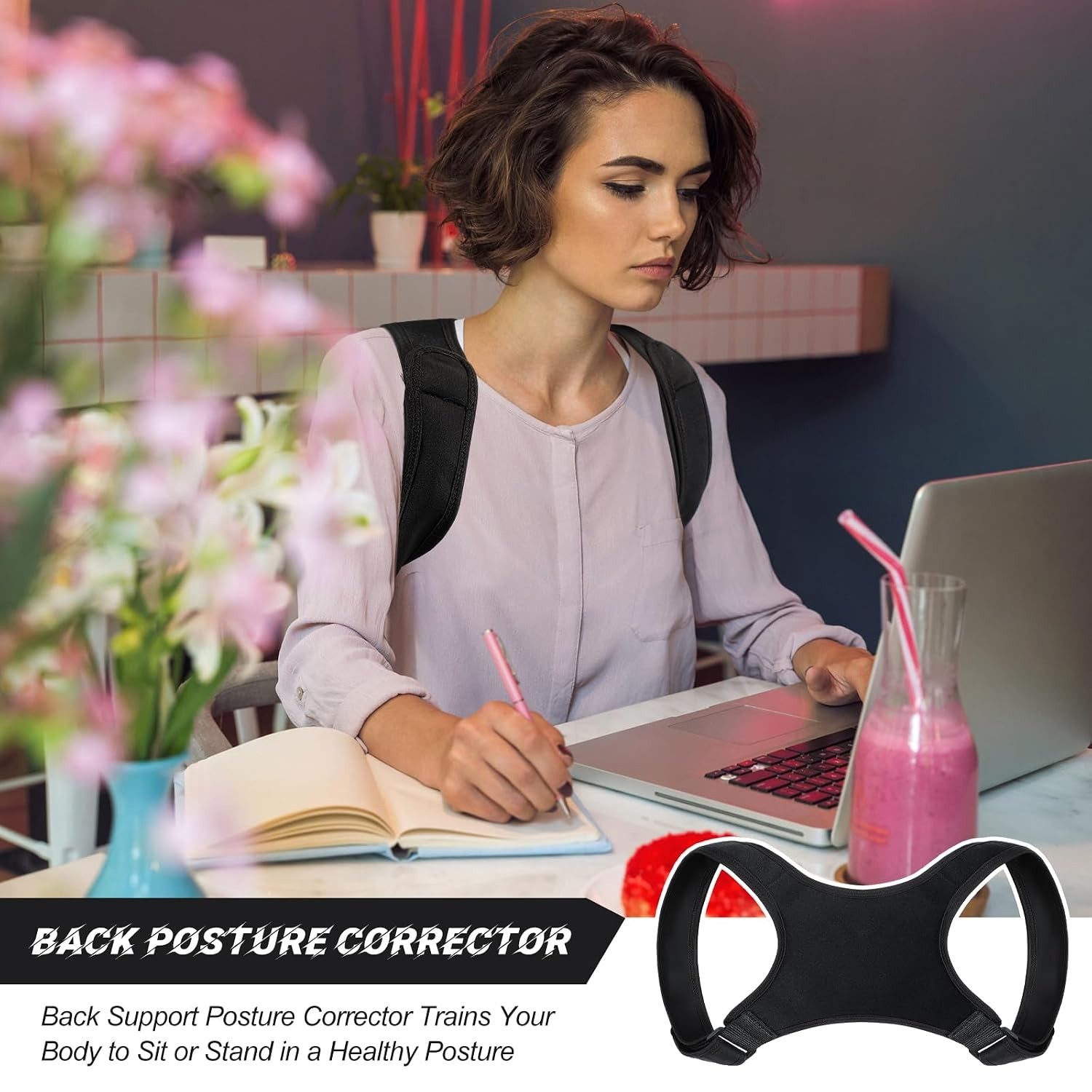 Unisex Posture Corrector – Lightweight Back Brace for Improved Neck Support