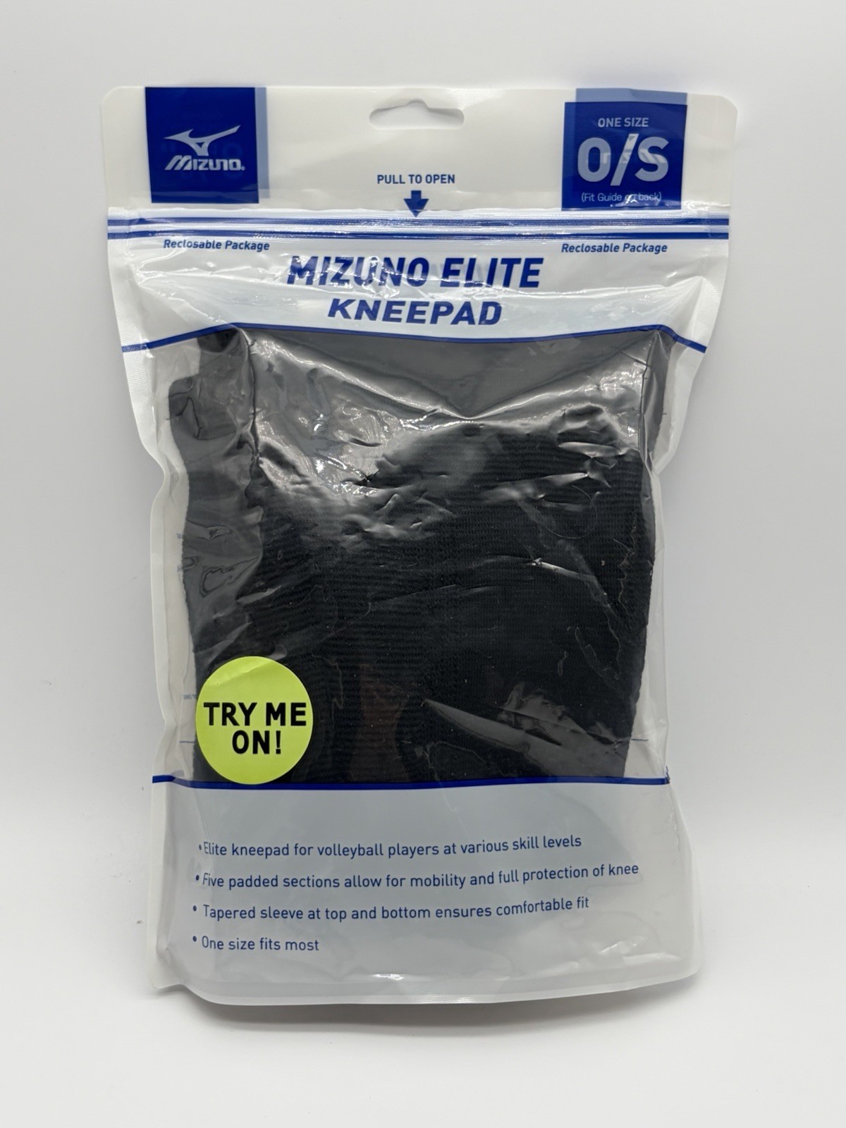 Mizuno Elite Volleyball Kneepad Black One Size Fits 12″-17.5″ Knee Pad