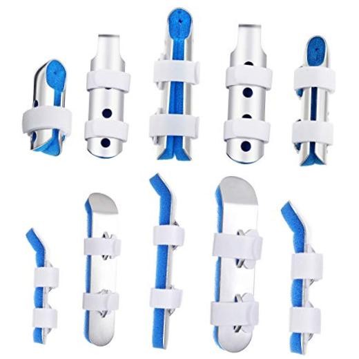 Pieces Finger Splint Metal Finger Support Finger Knuckle 10 Piece Set 10 Blue