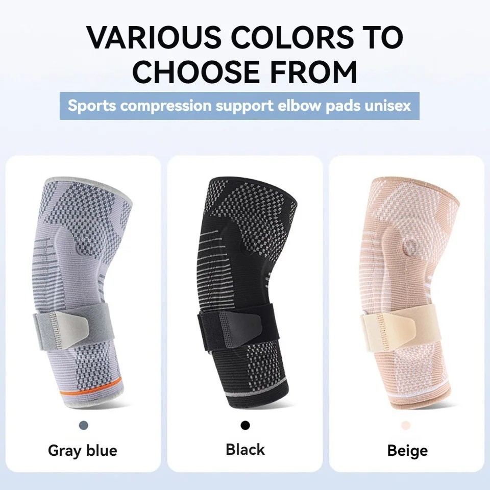 1Pcs Elbow Pads Silicone Compression Elbow Protection Sports Injuries 3D Knit