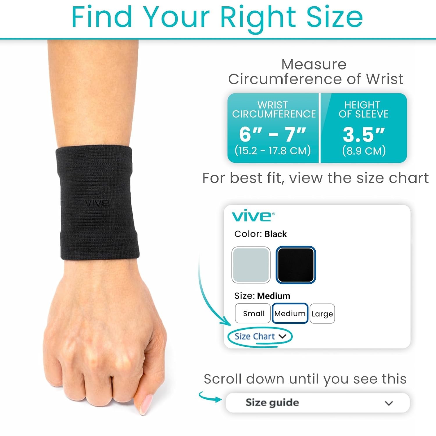 Wrist Compression Sleeves Pain Relief Support Arthritis Carpal Tunnel Tendonitis