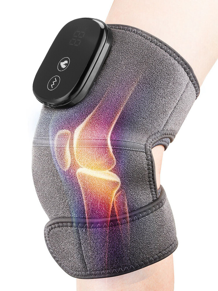Professional 1Pair Electric Heating Knee Vibration Massager Pain Relief Device