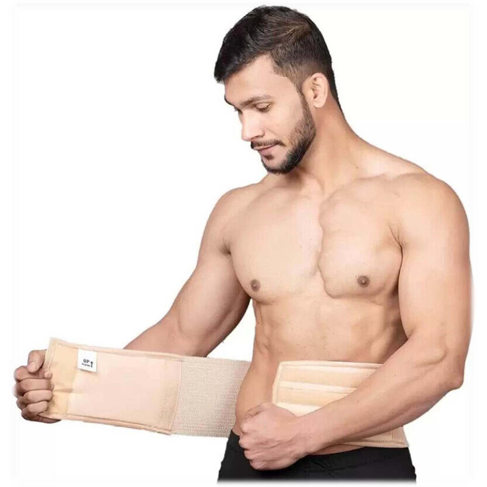 Umbilical Hernia Belt with Compression Pad, Adjustable Navel Support Binder,