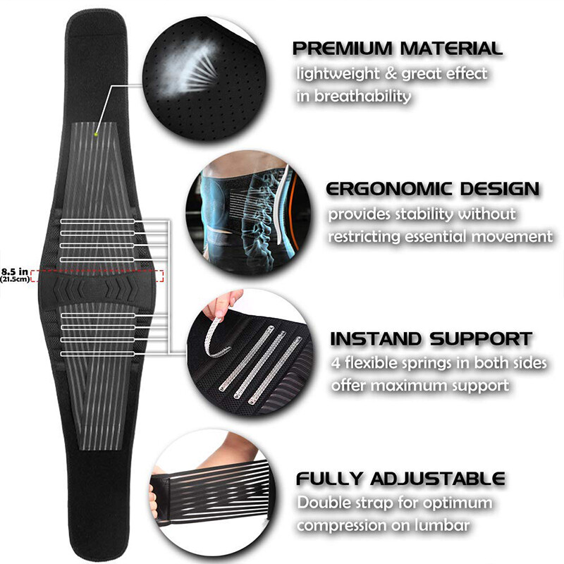 Medical Lumbar Support Lower Waist Back Belt Brace Pain Relief For MenWomen