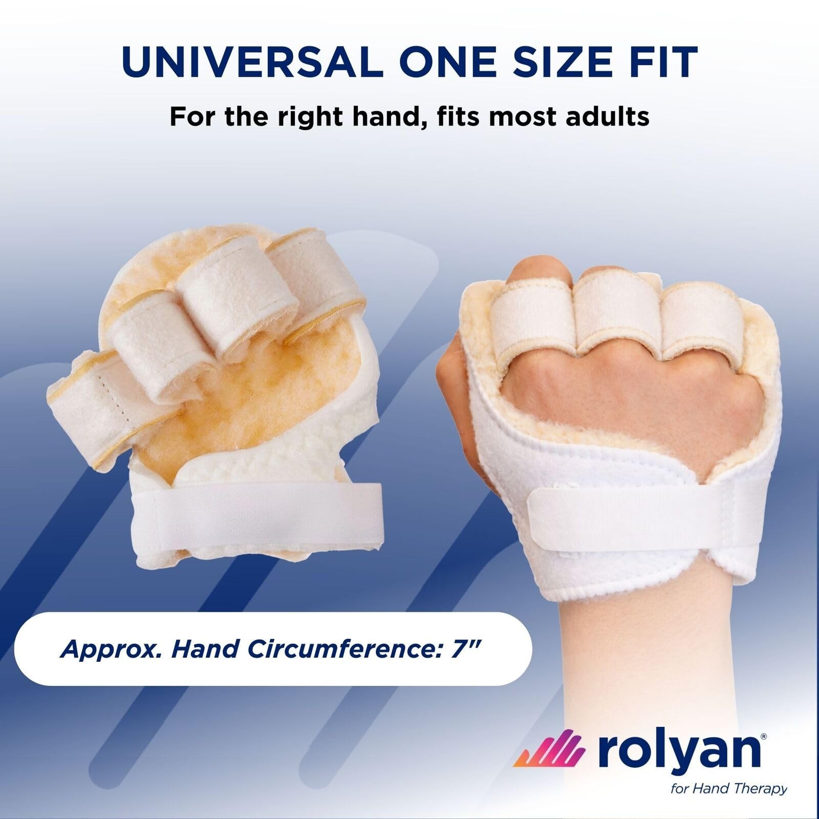 Rolyan Palm Protector with Finger Separators, Left Handed Glove for Finger Contr