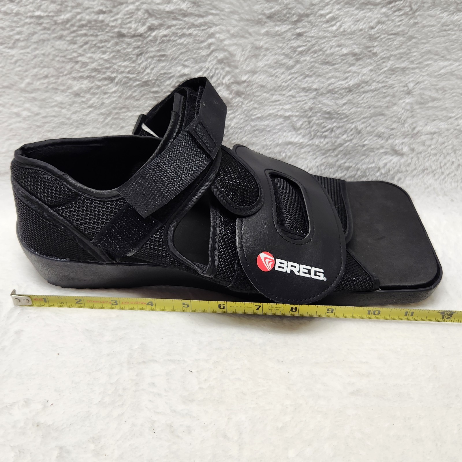 Breg Post-Op Square Toe Shoe Large Unisex Fits Left / Right Foot Black NEW