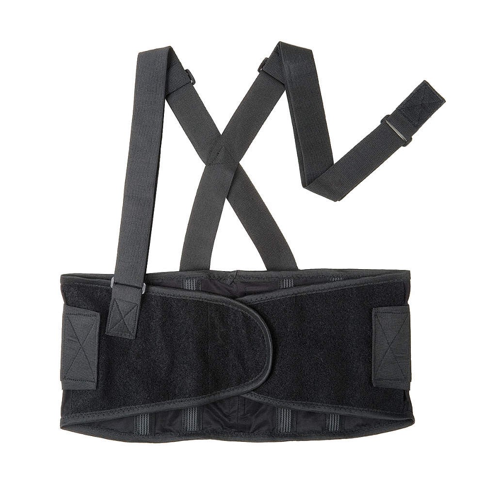 CONDOR 3RVA4 Back Support w/Stay,Black,Polyester,L 3RVA4