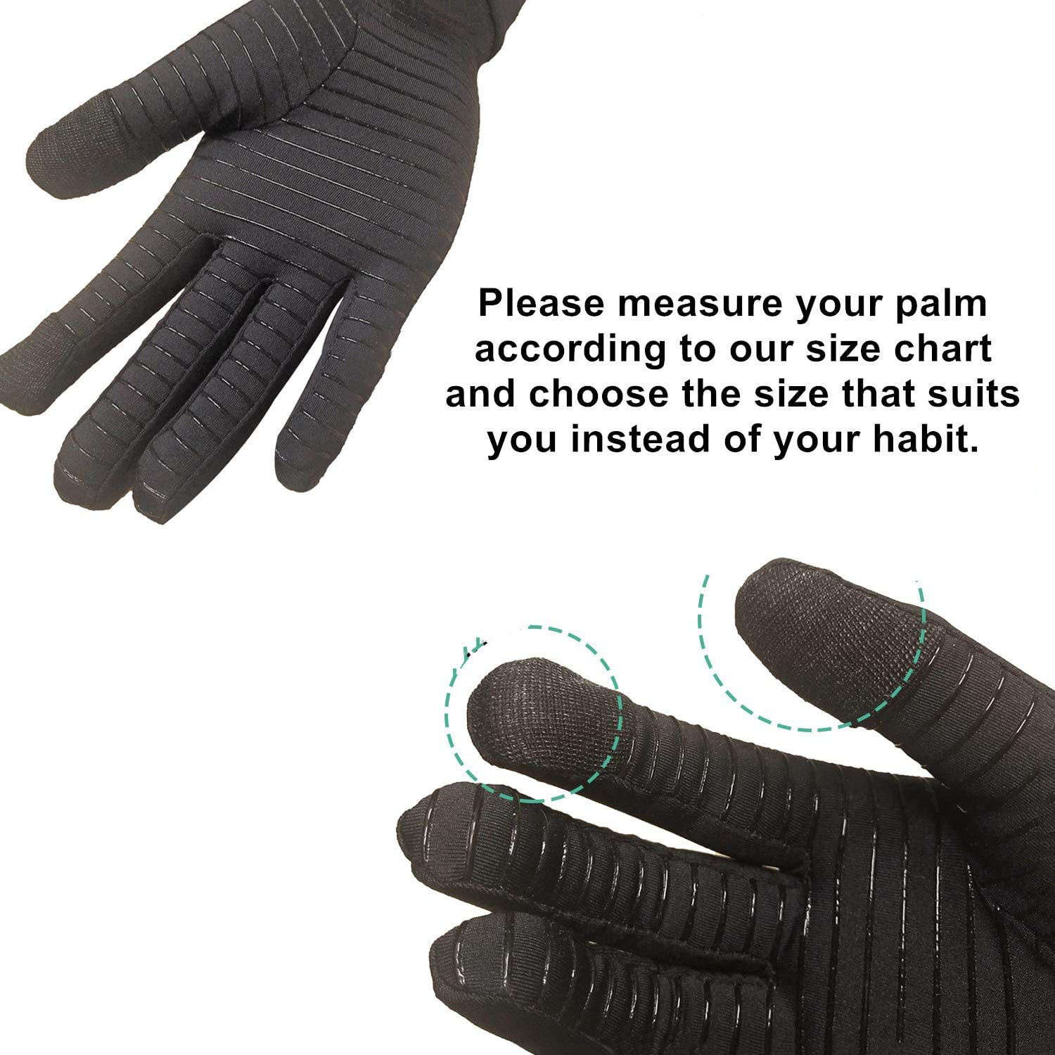 Copper Arthritis Compression Infused Gloves Hand Joint Carpal Tunnel Support USA