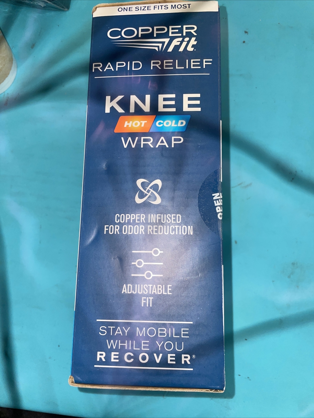 Copper Fit Rapid Relief, , Knee Wrap with Hot/Cold Gel One Size Fits Most