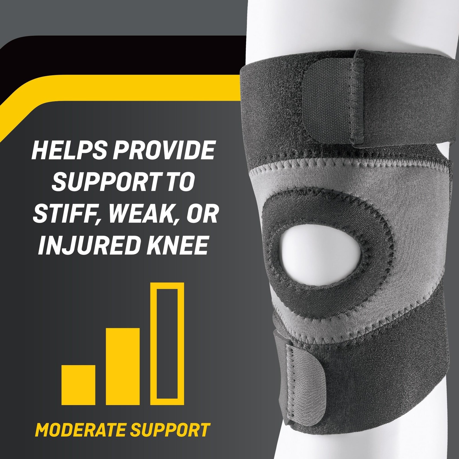 FUTURO Performance Knee Support, Ideal for General Large (Pack of 1), Black