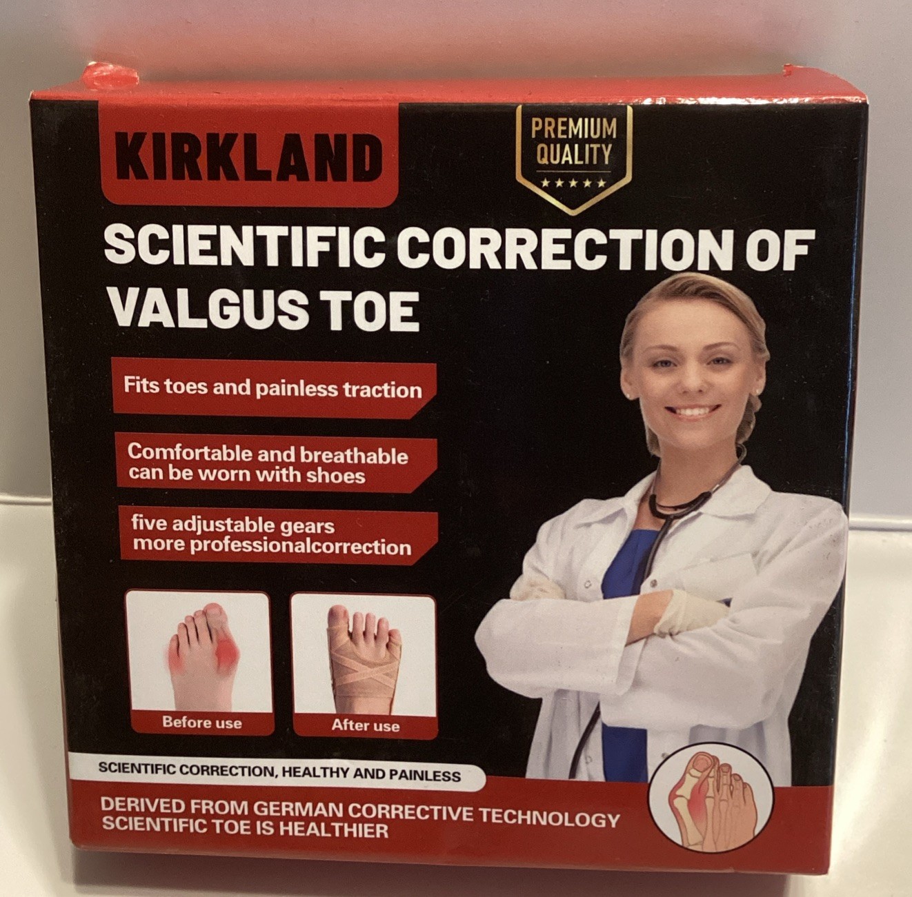 Bunion Corrector for Women & Men Relief for the Thumb & Little Toe Large 1 Pair