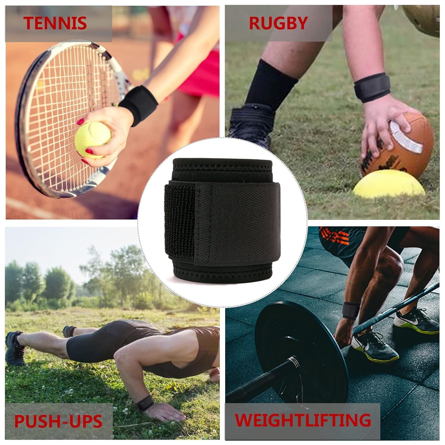 Comfortable 2-Pack Wrist Straps – Adjustable Pain Relief for Active Lifestyles