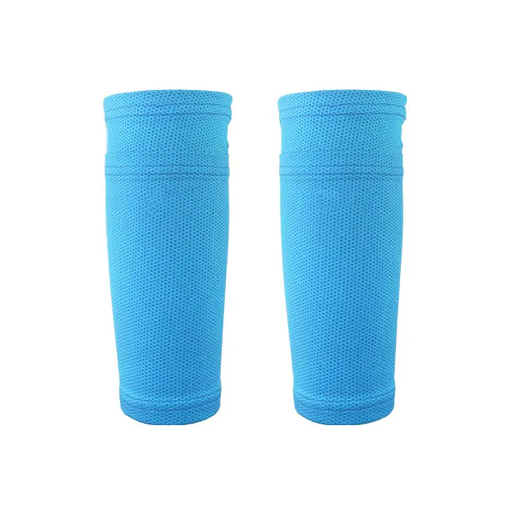 1 Pair Football Shin Pads Socks Guard Sleeves for Kids Boys Men Running Hiking B