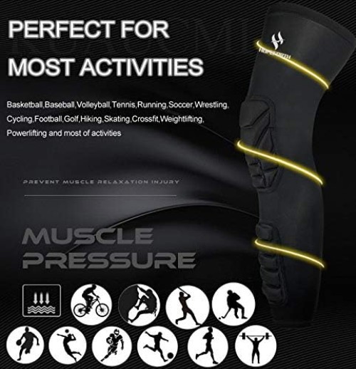 Knee Calf Padded 2 Pack Compression Leg Sleeve Shin Protective Support
