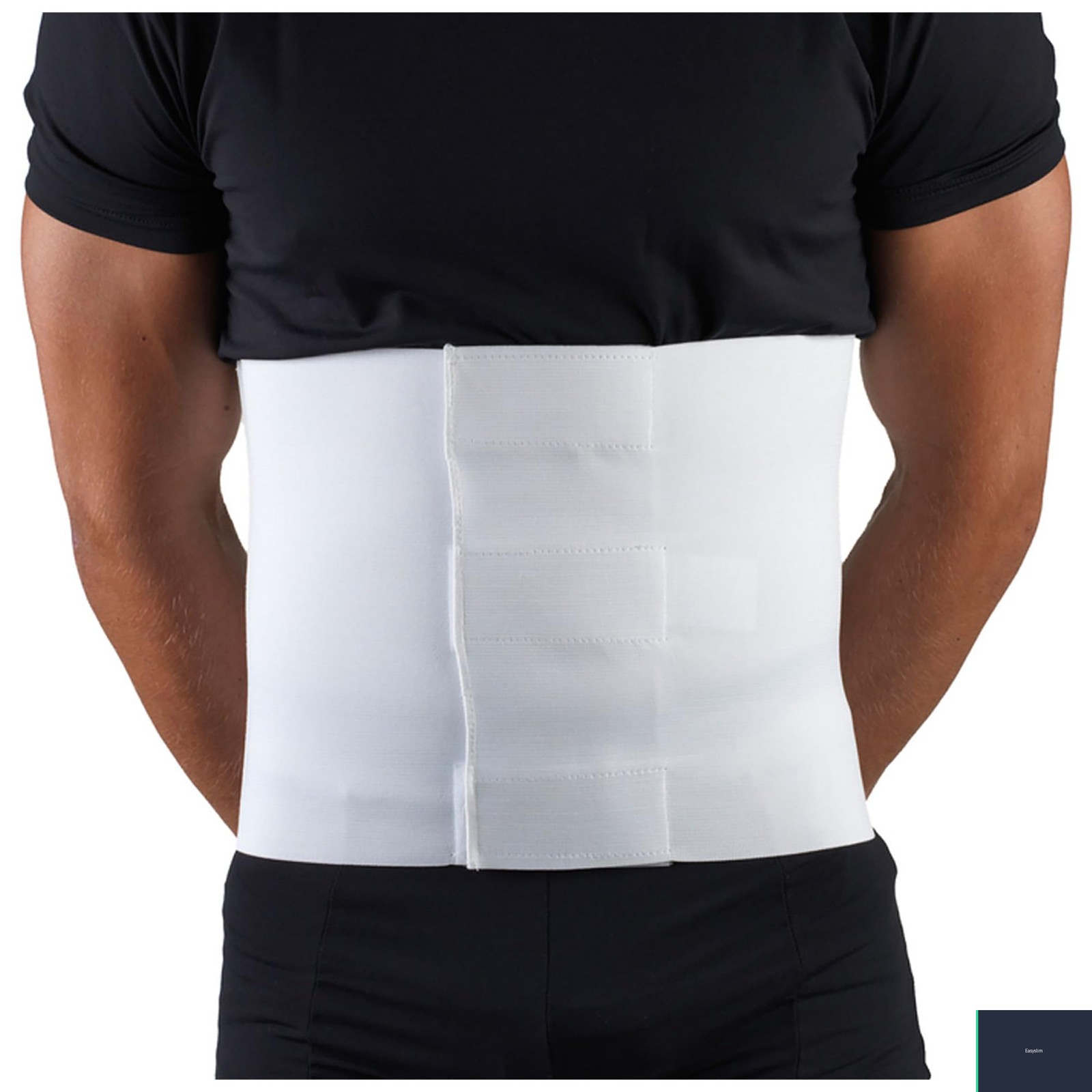 Abdominal Binder Elastic 10 Inch White 2X-Large Chest Rib Support
