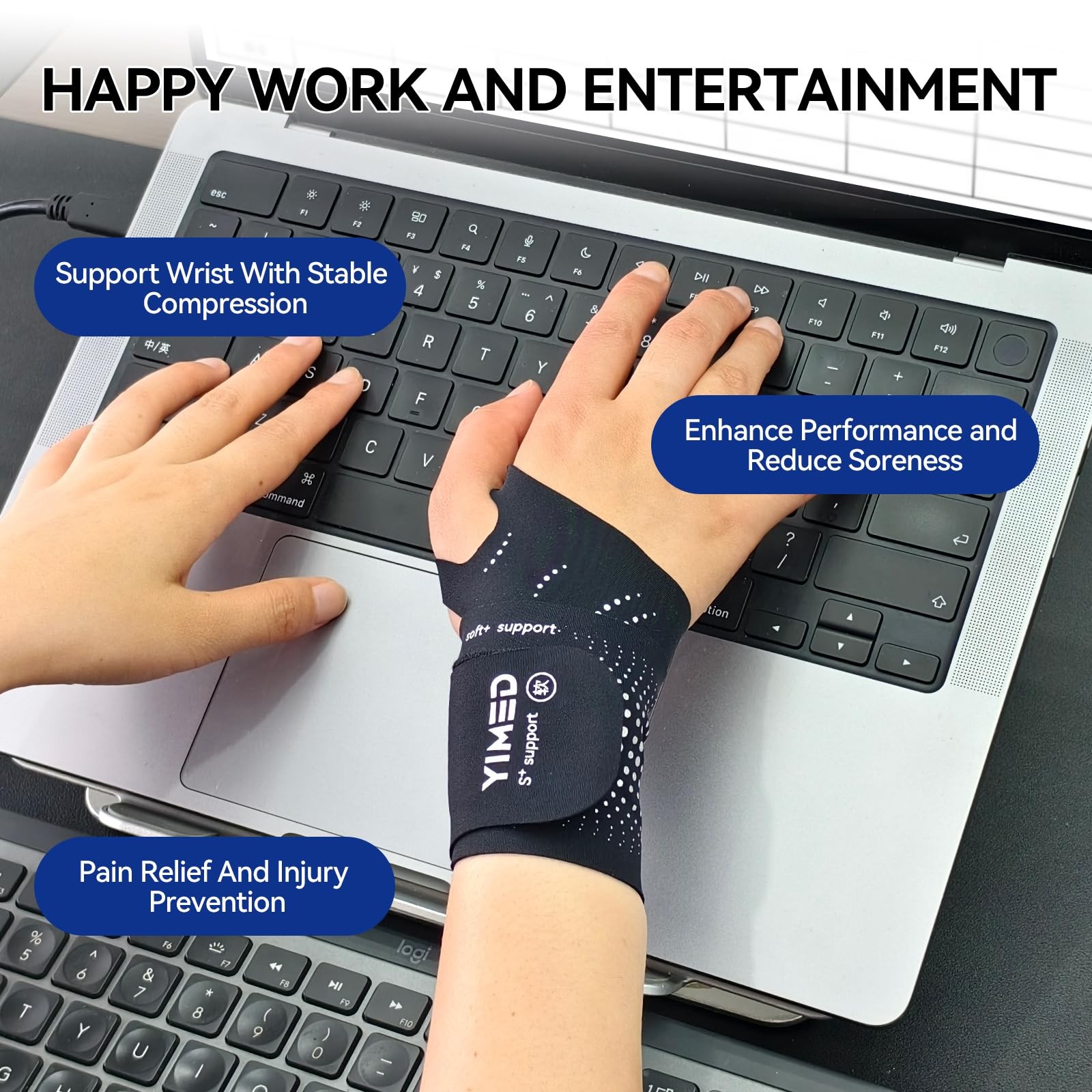 Ultra-Thin Wrist Brace Support for Carpal Tunnel, Wrist Brace for TFCC Tears,…