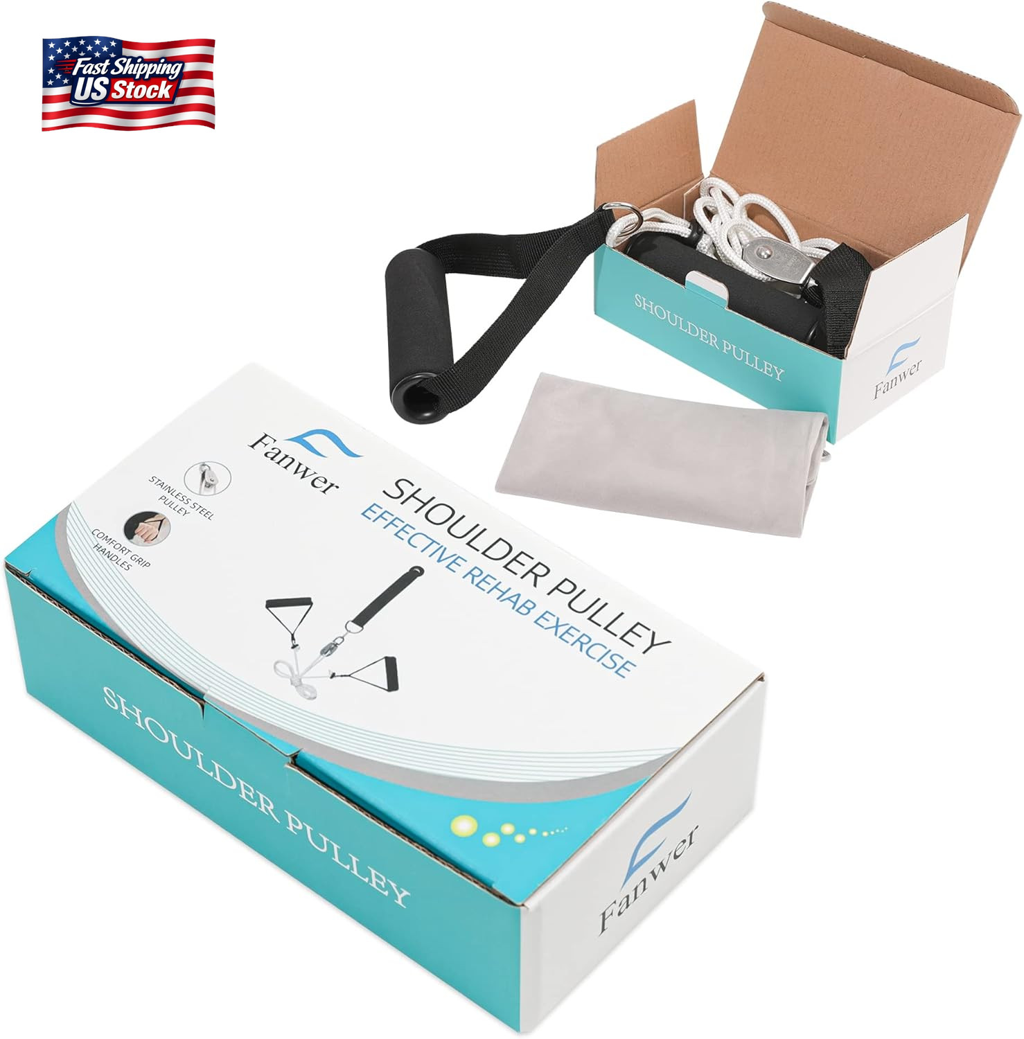 Shoulder Pulley, over the Door Pulley System for Shoulder Rehab, Shoulder Exerci