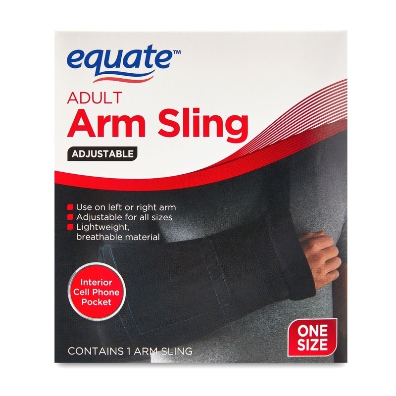 Adjustable Arm Sling Support Lightweight Breathable Comfortable Pockets Adults