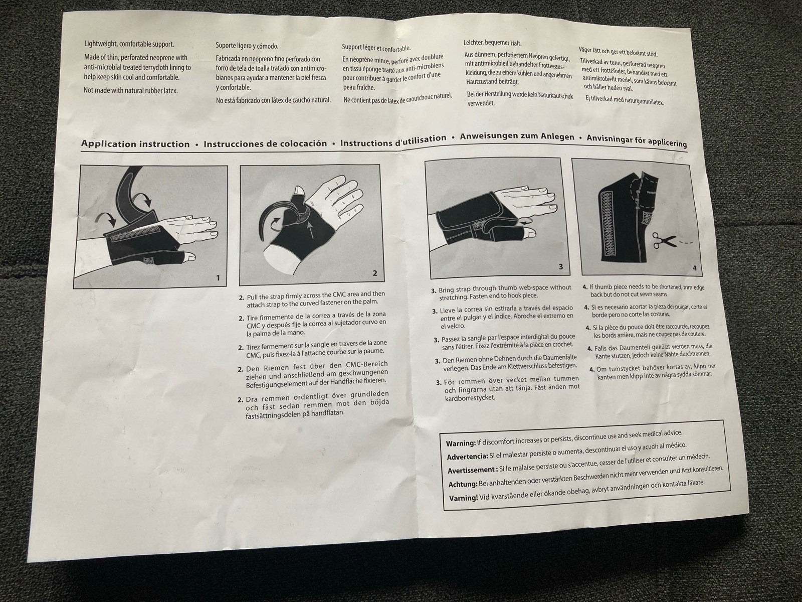 Comfort Cool Thumb CMC Restriction Splint, Medium+, Left, Black NC79558