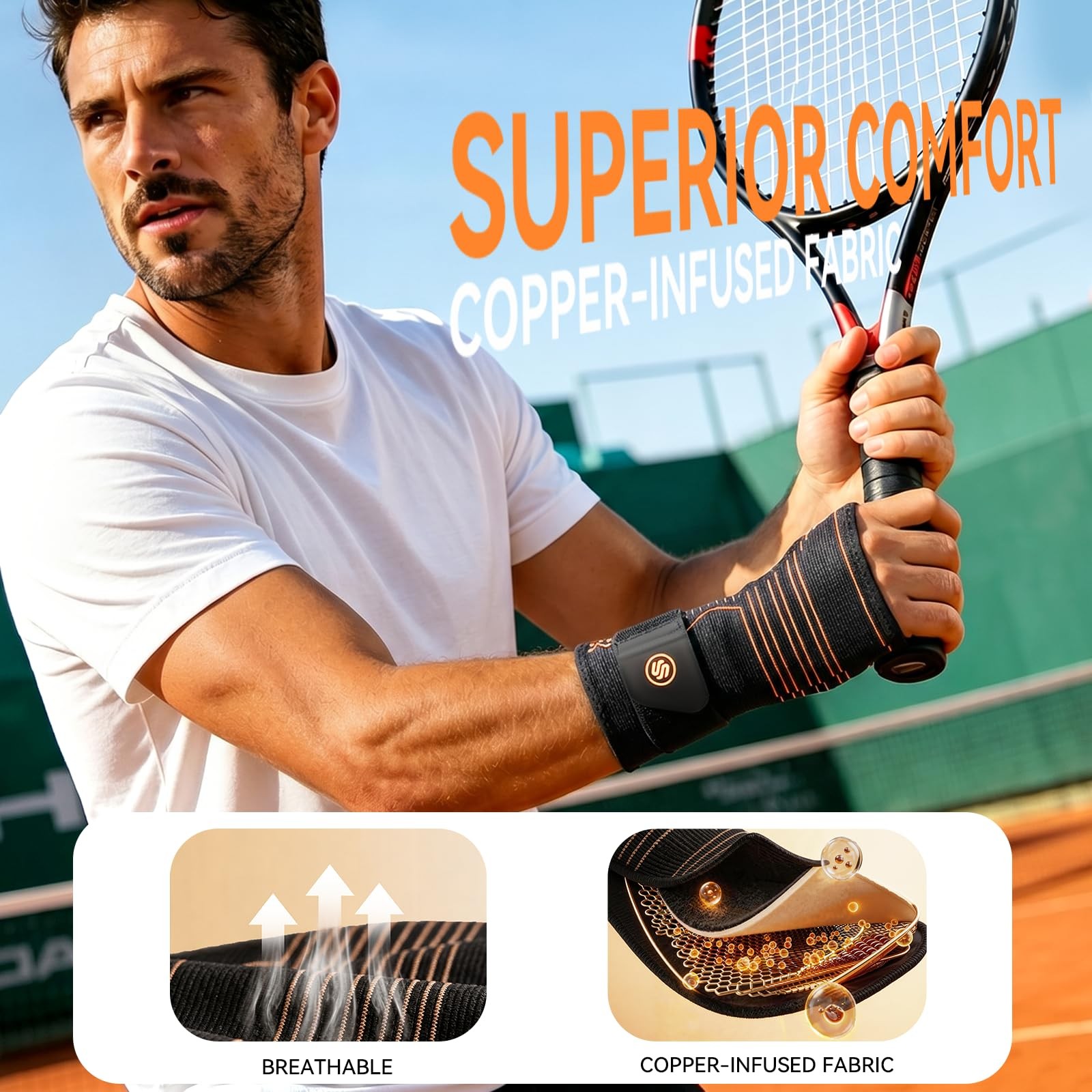 SOLOEVER Wrist Compression Sleeve Black-XXL