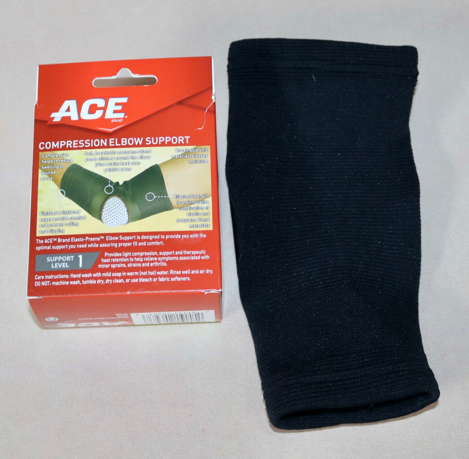 ACE™️ ~ Elbow Support Compression ~ Level 1 Support ~Elasto-Preene™️ ~ S/M NEW