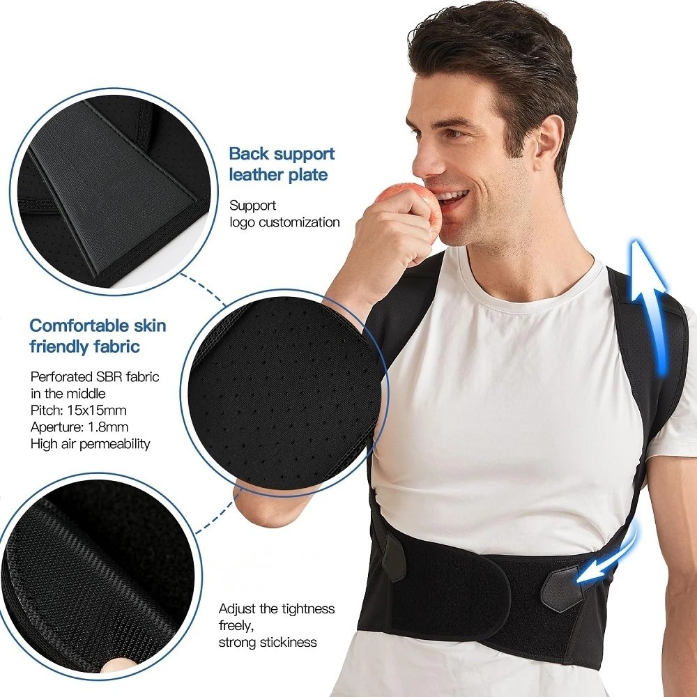 Posture Corrector Support Magnetic Back Shoulder Brace Belt Band For Men Women