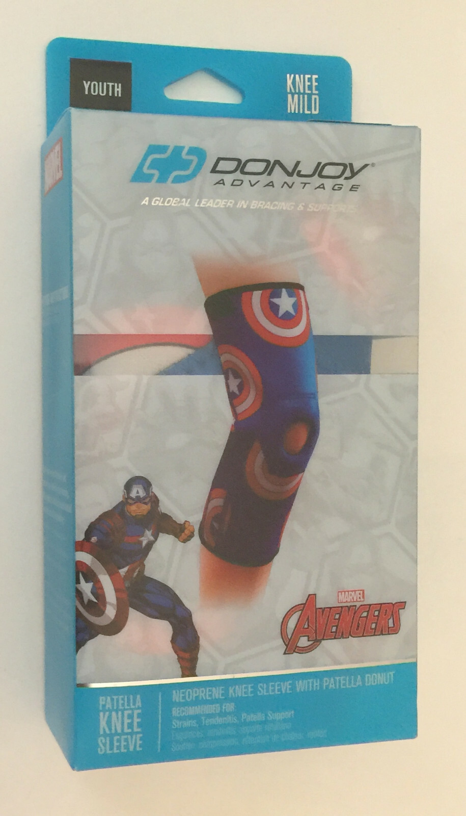 Donjoy Advantage Neoprene Patella Knee Sleeve MARVEL AVENGER – YOUTH