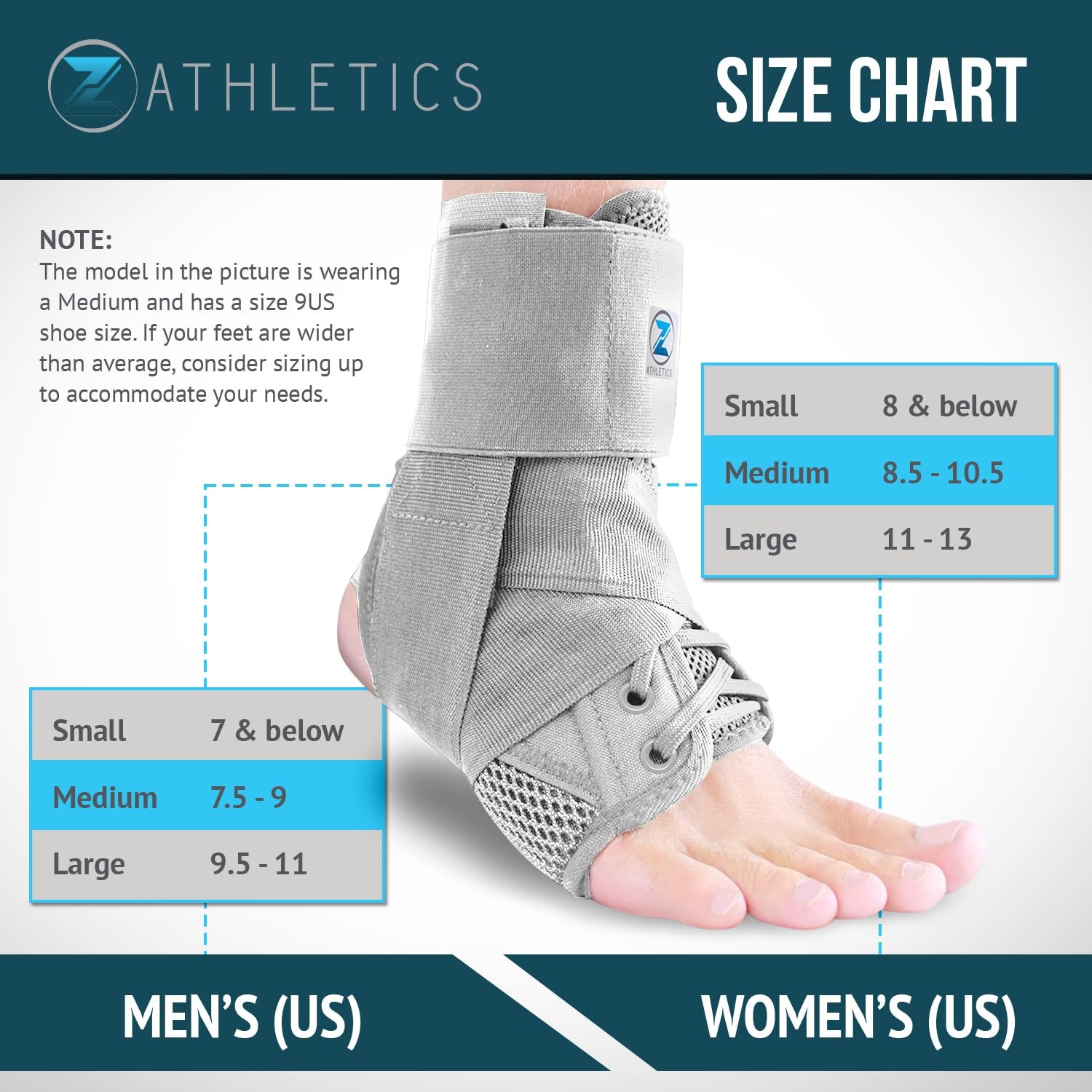 Ankle Brace with Side Stabilizers – Lace Up Adjustable Support for Sports